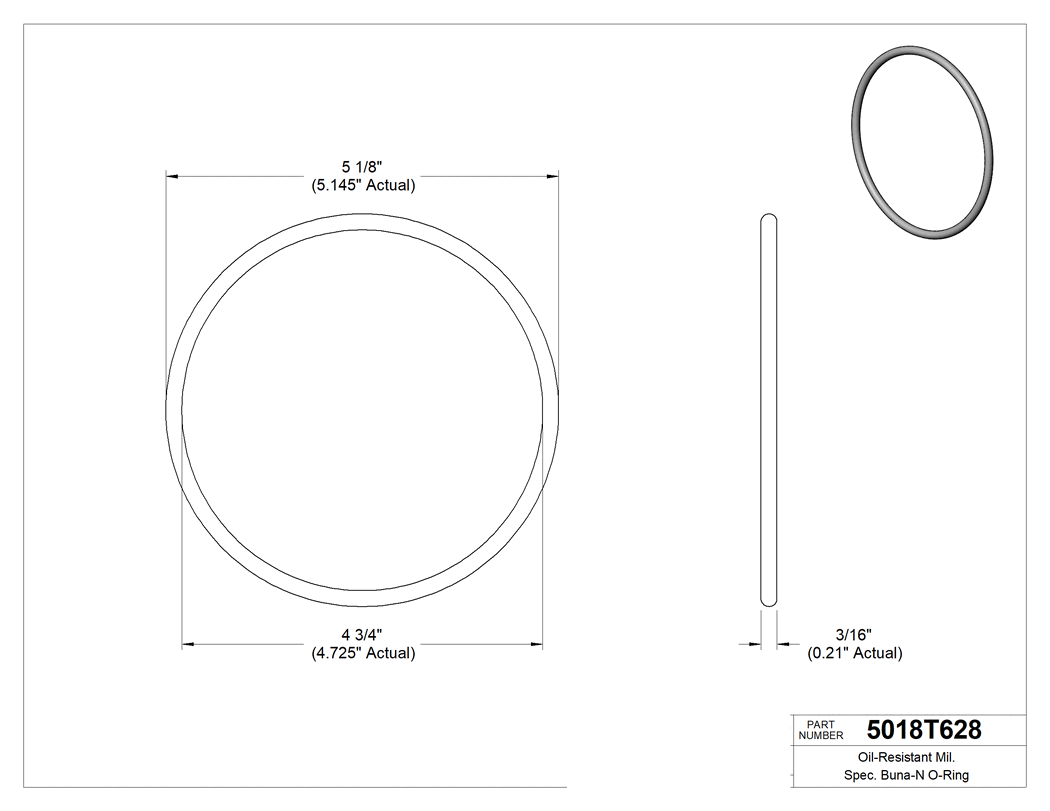 Technical drawing - 5018T628